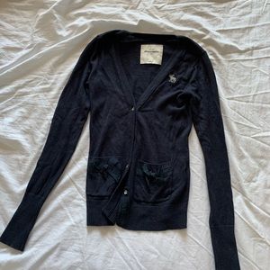 Abercrombie Kids Navy Blue Cardigan w/ Bow